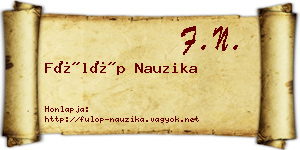 Fülöp Nauzika névjegykártya